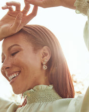 Load image into Gallery viewer, Presleigh Love Knot Drop Earrings in Bright Silver