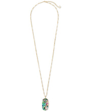 Load image into Gallery viewer, Faceted Reid Gold Long Pendant Necklace in Abalone