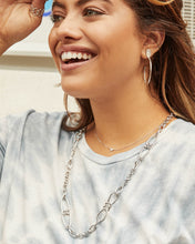 Load image into Gallery viewer, Small Pepper Gold Hoop Earrings in Purple Mica