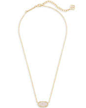 Load image into Gallery viewer, Elisa Gold Pendant Necklace in Iridescent Drusy