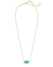 Load image into Gallery viewer, Elisa Gold Pendant Necklace In Bronze Veined Turquoise Magnesite
