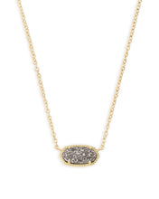Load image into Gallery viewer, Elisa Gold Pendant Necklace in Platinum Drusy