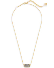 Load image into Gallery viewer, Elisa Gold Pendant Necklace in Platinum Drusy