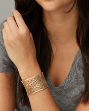 Load image into Gallery viewer, Candice Gold Cuff Bracelet in Gold Filigree Mix