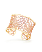 Load image into Gallery viewer, Candice Gold Cuff Bracelet in Rose Gold Filigree Mix