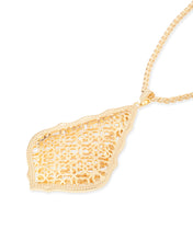 Load image into Gallery viewer, Aiden Gold Long Pendant Necklace in Gold Filigree Mix
