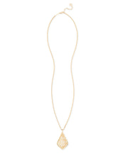 Load image into Gallery viewer, Aiden Gold Long Pendant Necklace in Gold Filigree Mix