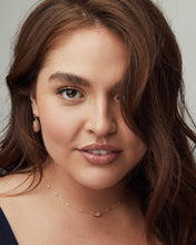 Load image into Gallery viewer, Lee Rose Gold Drop Earrings in Iridescent Drusy
