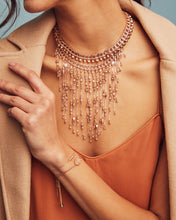 Load image into Gallery viewer, Elaina Rose Gold Adjustable Chain Bracelet in Iridescent Drusy