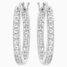 Load image into Gallery viewer, Sommerset Earrings, White, Rhodium plated