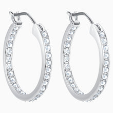 Load image into Gallery viewer, Sommerset Earrings, White, Rhodium plated