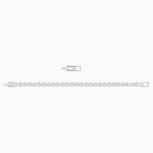 Load image into Gallery viewer, TENNIS BRACELET, WHITE, RHODIUM PLATED