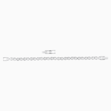 Load image into Gallery viewer, TENNIS BRACELET, WHITE, RHODIUM PLATED