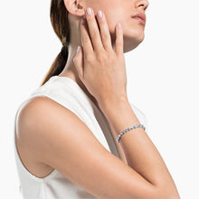 Load image into Gallery viewer, TENNIS BRACELET, WHITE, RHODIUM PLATED