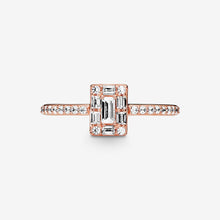 Load image into Gallery viewer, Sparkling Square Halo Ring
