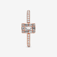 Load image into Gallery viewer, Sparkling Square Halo Ring