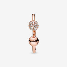 Load image into Gallery viewer, Polished &amp; Pavé Bead Open Ring