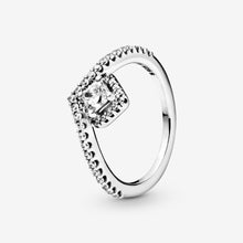 Load image into Gallery viewer, Pandora Square Sparkle Wishbone Ring