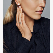 Load image into Gallery viewer, Pandora Square Sparkle Wishbone Ring