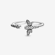 Load image into Gallery viewer, Sparkling Dragonfly Open Ring