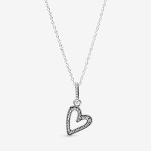 Load image into Gallery viewer, Sparkling Freehand Heart Pendant Necklace