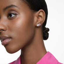 Load image into Gallery viewer, Attract Soul stud earrings Pink, Rhodium plated