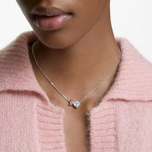 Load image into Gallery viewer, Attract Soul necklace Pink, Rhodium plated