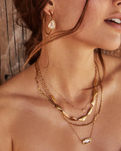Load image into Gallery viewer, Elisa Gold Multi Strand Necklace in Lilac Abalone