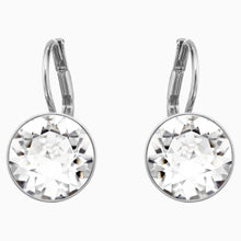 Load image into Gallery viewer, BELLA EARRINGS, WHITE, RHODIUM PLATED