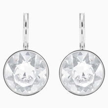Load image into Gallery viewer, BELLA EARRINGS, WHITE, RHODIUM PLATED