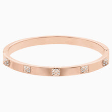 Load image into Gallery viewer, TACTIC BANGLE, WHITE, ROSE-GOLD TONE PLATED
