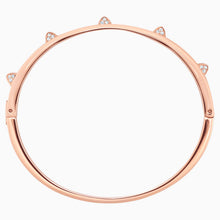Load image into Gallery viewer, TACTIC BANGLE, WHITE, ROSE-GOLD TONE PLATED