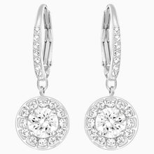 Load image into Gallery viewer, ATTRACT EARRINGS, WHITE, RHODIUM PLATED