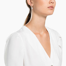 Load image into Gallery viewer, ATTRACT EARRINGS, WHITE, RHODIUM PLATED
