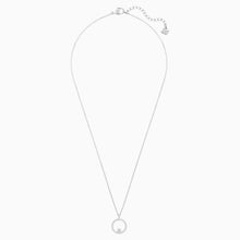 Load image into Gallery viewer, CREATIVITY CIRCLE PENDANT, WHITE, RHODIUM PLATED
