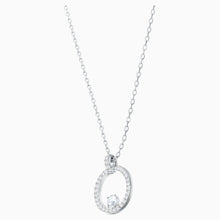 Load image into Gallery viewer, CREATIVITY CIRCLE PENDANT, WHITE, RHODIUM PLATED