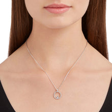 Load image into Gallery viewer, CREATIVITY CIRCLE PENDANT, WHITE, RHODIUM PLATED