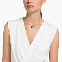 Load image into Gallery viewer, SWAROVSKI ICONIC SWAN PENDANT, BLACK, ROSE-GOLD TONE PLATED