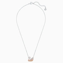 Load image into Gallery viewer, SWAROVSKI ICONIC SWAN PENDANT, MULTI-COLORED, RHODIUM PLATED
