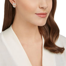 Load image into Gallery viewer, SWAROVSKI ICONIC SWAN PIERCED EARRINGS, MULTI-COLORED, RHODIUM PLATED