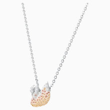 Load image into Gallery viewer, SWAROVSKI ICONIC SWAN PENDANT, MULTI-COLORED, RHODIUM PLATED