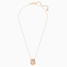 Load image into Gallery viewer, FURTHER PENDANT, WHITE, ROSE-GOLD TONE PLATED
