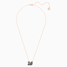 Load image into Gallery viewer, FACET SWAN NECKLACE, BLACK, MIXED METAL FINISH