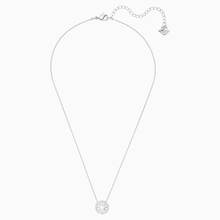 Load image into Gallery viewer, Swarovski Sparkling Dance Round Necklace, White, Rhodium plated
