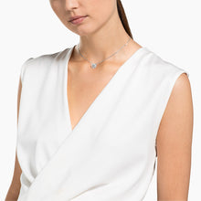 Load image into Gallery viewer, Swarovski Sparkling Dance Round Necklace, White, Rhodium plated