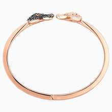 Load image into Gallery viewer, FACET SWAN BANGLE, MULTI-COLORED, MIXED METAL FINISH