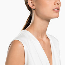 Load image into Gallery viewer, BELLA V PIERCED EARRINGS, GRAY, ROSE-GOLD TONE PLATED
