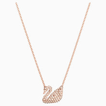 Load image into Gallery viewer, SWAROVSKI ICONIC SWAN PENDANT, WHITE, ROSE-GOLD TONE PLATED