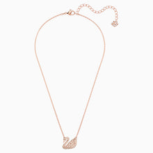 Load image into Gallery viewer, SWAROVSKI ICONIC SWAN PENDANT, WHITE, ROSE-GOLD TONE PLATED