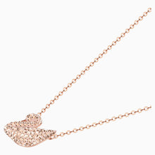 Load image into Gallery viewer, SWAROVSKI ICONIC SWAN PENDANT, WHITE, ROSE-GOLD TONE PLATED